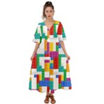 Colorful Bricks, Bricks, Colorful, Colors, Games, Lego, Rainbow Kimono Sleeve Boho Dress