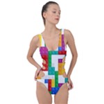 Colorful Bricks, Bricks, Colorful, Colors, Games, Lego, Rainbow Side Cut Out Swimsuit