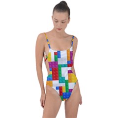 Tie Strap One Piece Swimsuit 