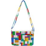 Colorful Bricks, Bricks, Colorful, Colors, Games, Lego, Rainbow Double Gusset Crossbody Bag