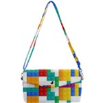 Colorful Bricks, Bricks, Colorful, Colors, Games, Lego, Rainbow Removable Strap Clutch Bag