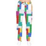 Colorful Bricks, Bricks, Colorful, Colors, Games, Lego, Rainbow Women Velvet Drawstring Pants