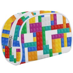 Colorful Bricks, Bricks, Colorful, Colors, Games, Lego, Rainbow Make Up Case (Large) from ArtsNow.com