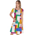 Colorful Bricks, Bricks, Colorful, Colors, Games, Lego, Rainbow Classic Short Sleeve Dress