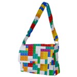 Colorful Bricks, Bricks, Colorful, Colors, Games, Lego, Rainbow Full Print Messenger Bag (M)