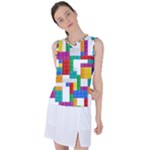 Colorful Bricks, Bricks, Colorful, Colors, Games, Lego, Rainbow Women s Sleeveless Sports Top