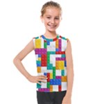 Colorful Bricks, Bricks, Colorful, Colors, Games, Lego, Rainbow Kids  Mesh Tank Top