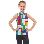 Colorful Bricks, Bricks, Colorful, Colors, Games, Lego, Rainbow Kids  Sleeveless Polo T-Shirt