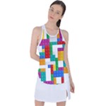 Colorful Bricks, Bricks, Colorful, Colors, Games, Lego, Rainbow Racer Back Mesh Tank Top