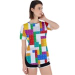 Colorful Bricks, Bricks, Colorful, Colors, Games, Lego, Rainbow Perpetual Short Sleeve T-Shirt