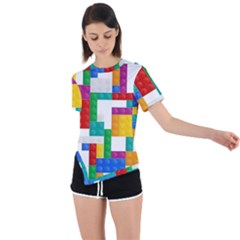 Asymmetrical Short Sleeve Sports T-Shirt 