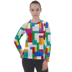 Colorful Bricks, Bricks, Colorful, Colors, Games, Lego, Rainbow Women s Long Sleeve Raglan T