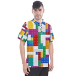 Colorful Bricks, Bricks, Colorful, Colors, Games, Lego, Rainbow Men s Polo T-Shirt