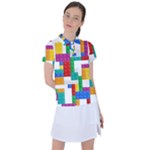 Colorful Bricks, Bricks, Colorful, Colors, Games, Lego, Rainbow Women s Polo T-Shirt