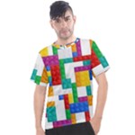 Colorful Bricks, Bricks, Colorful, Colors, Games, Lego, Rainbow Men s Sport Top