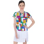 Colorful Bricks, Bricks, Colorful, Colors, Games, Lego, Rainbow Women s Sports Top