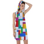 Colorful Bricks, Bricks, Colorful, Colors, Games, Lego, Rainbow Racer Back Hoodie Dress