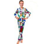 Colorful Bricks, Bricks, Colorful, Colors, Games, Lego, Rainbow Kids  Satin Long Sleeve Pajamas Set