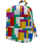 Colorful Bricks, Bricks, Colorful, Colors, Games, Lego, Rainbow Zip Up Backpack