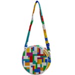 Colorful Bricks, Bricks, Colorful, Colors, Games, Lego, Rainbow Crossbody Circle Bag