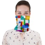 Colorful Bricks, Bricks, Colorful, Colors, Games, Lego, Rainbow Face Covering Bandana (Adult)