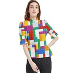 Colorful Bricks, Bricks, Colorful, Colors, Games, Lego, Rainbow Frill Neck Blouse