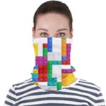 Colorful Bricks, Bricks, Colorful, Colors, Games, Lego, Rainbow Face Seamless Bandana (Adult)