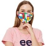 Colorful Bricks, Bricks, Colorful, Colors, Games, Lego, Rainbow Fitted Cloth Face Mask (Adult)