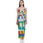 Colorful Bricks, Bricks, Colorful, Colors, Games, Lego, Rainbow V-Neck Camisole Jumpsuit