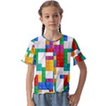 Colorful Bricks, Bricks, Colorful, Colors, Games, Lego, Rainbow Kids  Cuff Sleeve Scrunch Bottom T-Shirt