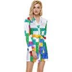 Colorful Bricks, Bricks, Colorful, Colors, Games, Lego, Rainbow Long Sleeve Satin Robe