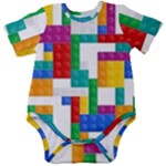 Colorful Bricks, Bricks, Colorful, Colors, Games, Lego, Rainbow Baby Short Sleeve Bodysuit