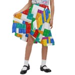 Colorful Bricks, Bricks, Colorful, Colors, Games, Lego, Rainbow Kids  Ruffle Flared Wrap Midi Skirt