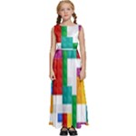 Colorful Bricks, Bricks, Colorful, Colors, Games, Lego, Rainbow Kids  Satin Sleeveless Maxi Dress