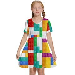 Kids  Short Sleeve Tiered Mini Dress 