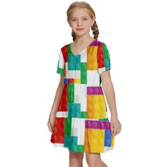 Kids  Short Sleeve Tiered Mini Dress 