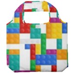 Colorful Bricks, Bricks, Colorful, Colors, Games, Lego, Rainbow Foldable Grocery Recycle Bag