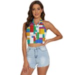 Colorful Bricks, Bricks, Colorful, Colors, Games, Lego, Rainbow Backless Halter Cami Shirt