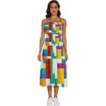 Colorful Bricks, Bricks, Colorful, Colors, Games, Lego, Rainbow Sleeveless Shoulder Straps Boho Dress