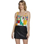 Colorful Bricks, Bricks, Colorful, Colors, Games, Lego, Rainbow Flowy Camisole Tie Up Top