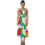 Colorful Bricks, Bricks, Colorful, Colors, Games, Lego, Rainbow Tie-Strap Tiered Midi Chiffon Dress