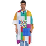 Colorful Bricks, Bricks, Colorful, Colors, Games, Lego, Rainbow Men s Hooded Rain Ponchos