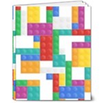 Colorful Bricks, Bricks, Colorful, Colors, Games, Lego, Rainbow 8  x 10  Hardcover Notebook