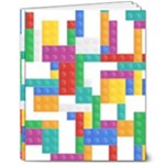 Colorful Bricks, Bricks, Colorful, Colors, Games, Lego, Rainbow 8  x 10  Softcover Notebook