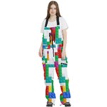 Colorful Bricks, Bricks, Colorful, Colors, Games, Lego, Rainbow Women s Front Zip Ski And Snowboard Bib Pants