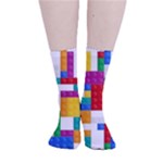 Colorful Bricks, Bricks, Colorful, Colors, Games, Lego, Rainbow Smooth Crew Length Tube Socks