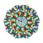 Colorful Bricks, Bricks, Colorful, Colors, Games, Lego, Rainbow Automatic Folding Umbrella with Case (Large)