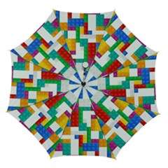 Colorful Bricks, Bricks, Colorful, Colors, Games, Lego, Rainbow Automatic Folding Umbrella with Case (Medium) from ArtsNow.com