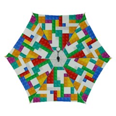 Colorful Bricks, Bricks, Colorful, Colors, Games, Lego, Rainbow Automatic Folding Umbrella with Case (Small) from ArtsNow.com