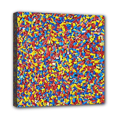 Colorful Lego Texture Lego Bricks Mini Canvas 8  x 8  (Stretched) from ArtsNow.com